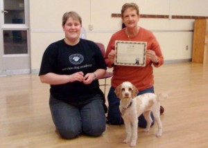 Student Penny on puppy graduation day pennygraduation